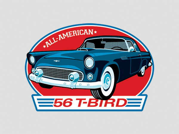 56 Ford T-Bird Sticker